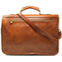 The Floto Piazza leather messenger bag is a men's casual bag that is handcrafted in Italy. This is the Piazza Messenger in Tobacco Brown 3